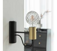 Lucande LED globe bulb G95, E27 3.8W, 1800K, textured, smoke