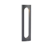Lucande LED Outdoor Lights Fenti (Modern) in Black Made of Aluminium (1 Light Source,) from Garden, Path Bollard lamp Pillar