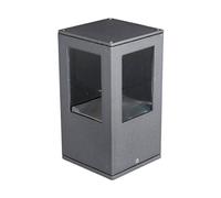 Lucande LED Outdoor Lights Nicola (Modern) in Black Made of Aluminium (1 Light Source,) from Pillar, Garden Path Bollard lamp