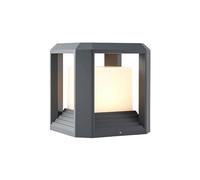 Lucande LED Outdoor Lights Serenella (Modern) in Black Made of Aluminium (1 Light Source,) from Pillar, Garden Path Bollard lamp