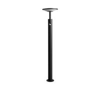 Lucande LED Outdoor Lights with Sensor Fenia Motion Detector (Modern) in Black Made of Aluminium from Garden Light, Path Bollard lamp Pillar
