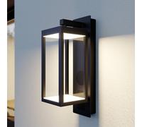 Lucande LED outdoor wall light Ditta, anthracite, loudspeaker