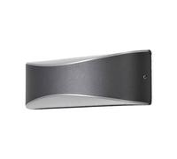 Lucande LED Outdoor Wall Light Akira (Modern) in Black Made of Aluminium (50 Light Sources,) from wall lamp for Exterior/Interior Walls, House Terrace und Balcony