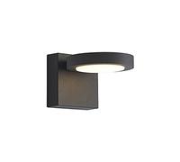Lucande LED Outdoor Wall Light Belna (Modern) in Black Made of Aluminium (1 Light Source,) from wall lamp for Exterior/Interior Walls, House Terrace und Balcony