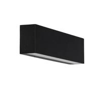 Lucande LED Outdoor Wall Light Elvira (Modern) in Black Made of Aluminium (1 Light Source,) from wall lamp for Exterior/Interior Walls, House Terrace und Balcony