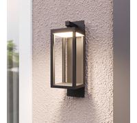 Lucande LED outdoor wall light Ferdinand, set of 3, grey, 38 cm