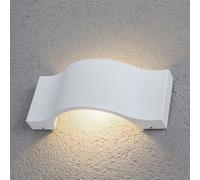 Lucande LED outdoor wall light Jace, white