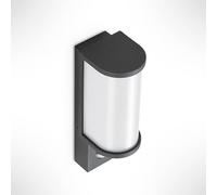 Lucande LED Outdoor Wall Light Jokum with Motion Detector (Modern) in Silver Made of Aluminium (1 Light Source,) from Wall lamp for Exterior/Interior Walls, House Terrace und Balcony