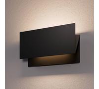 Lucande LED outdoor wall light Meja, black, metal, IP54