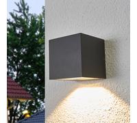 Lucande LED outdoor wall light Merjem, 12 cm, down, IP54