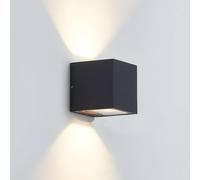 Lucande LED outdoor wall light Merjem, 12 cm, up/down, IP54