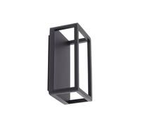 Lucande LED Outdoor Wall Light Thorvid (Modern) in Black Made of Aluminium (1 Light Source,) from wall lamp for Exterior/Interior Walls, House Terrace und Balcony