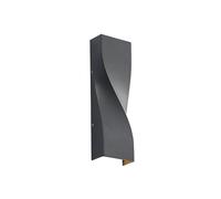 Lucande LED Outdoor Wall Light Tibelya (Modern) in Black Made of Aluminium (1 Light Source,) from wall lamp for Exterior/Interior Walls, House Terrace und Balcony