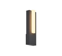 Lucande LED Outdoor Wall Light Virgalia (Modern) in Black Made of Aluminium (1 Light Source,) from wall lamp for Exterior/Interior Walls, House Terrace und Balcony