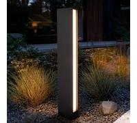 Lucande LED path light Lirka, 2-bulb, grey, metal, 60cm