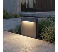 Lucande LED pedestal light Joril, anthracite, CCT, 23 cm, IP65