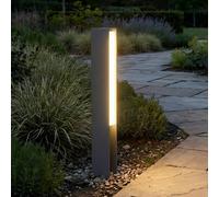 Lucande LED pedestal light Teerk, height 50 cm, anthracite, IP65