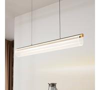 Lucande LED pendant light Alania, transparent, metal, 86.5cm