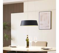 Lucande LED pendant light Belsar, black, aluminium, CCT