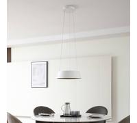 Lucande LED pendant light Belsar, white, aluminium, CCT