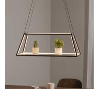 Lucande LED pendant light Mensola, black, aluminium, 75 cm