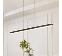 Lucande LED pendant light, Pendolo, black, aluminium, 120 cm