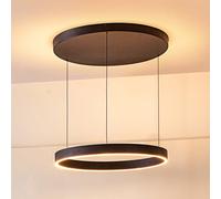Lucande LED pendant light Philine, Ø 60 cm, black, iron