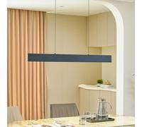 Lucande LED pendant light Philine, length 101 cm black iron