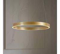 Lucande LED pendant light Yonam, Ø 60 cm, 1-bulb, gold, CCT