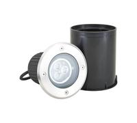 Lucande LED Recessed Floor Light JOS (Modern) in Silver Made of Stainless Steel (3 Light Sources,) from Outdoor recessed Floor