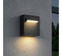 Lucande LED recessed wall light Joril, 9.4 cm, black, IP65
