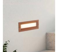 Lucande LED recessed wall light Lachlain, rust, 25 cm, IP65