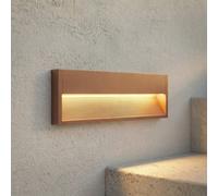 Lucande LED recessed wall light Trevin, 40 cm, IP65, aluminium