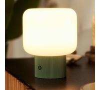 Lucande LED rechargeable table lamp Katrin Palme, green, glass