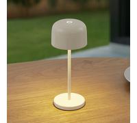 Lucande LED rechargeable table lamp Quill, beige, CCT, dimmable