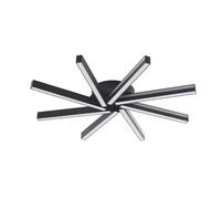 Lucande LED Rods Ceiling Light Black, Lamp with RGB and CCT Backlighting Warm Natural or Cold (2700-6500K) Dimmable Remote App Control Flat Timer Modern