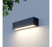 Lucande Lengo LED wall light, 25 cm, anthracite, down, 3000K