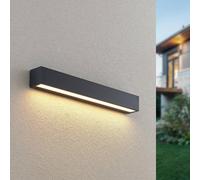 Lucande LED wall lamp Lengo, 50 cm, anthracite, 1-bulb, IP65