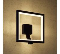 Lucande LED wall light Square, anthracite, metal, IP65