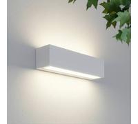 Lucande Lengo LED outdoor wall lamp, 25 cm, white, uplight/downlight, 3000K