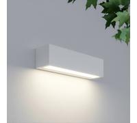 Lucande Lengo LED outdoor wall light, 25 cm, white, downlight, 3000K