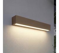 Lucande Lengo LED outdoor wall light, 50 cm, brown, downlight, 3000K