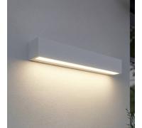 Lucande Lengo LED outdoor wall light, 50 cm, white, downlight, 3000K