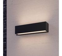 Lucande Lengo LED wall light, 25 cm anthracite, up/down 3000K