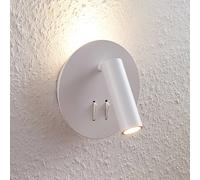 LED Wall Light 'Magya' (Modern) in White Made of Aluminium for e.g. Living Room & Dining Room (2 Light Sources,) from Lucande | Wall Lighting, Wall lamp