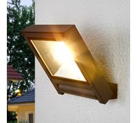 LED Outdoor Wall Light 'Maica' (Modern) in Black Made of Aluminium (1 Light Source,) from Lucande | Wall lamp for Exterior/Interior Walls, House, Terrace und Balcony