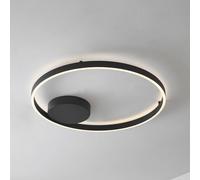 Lucande Moise smart LED ceiling light, black, CCT, Tuya
