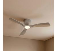 Lucande Moneno Smart LED ceiling fan, silver, DC, Tuya
