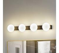Lucande Wall Light Myrra (Modern) in Black Made of Aluminium for e.g. Bathroom (4 Light Sources,) from wall Lighting, lamp