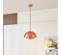 Lucande Nymara LED pendant light, copper, aluminium, Ø 40 cm